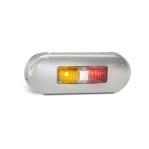 ( 86ARM ) RED / AMBER CLEARANCE LIGHTS ( 12 / 24V ) - STAINLESS BEZEL 86 X 31 X 10MM (CTA-048024)