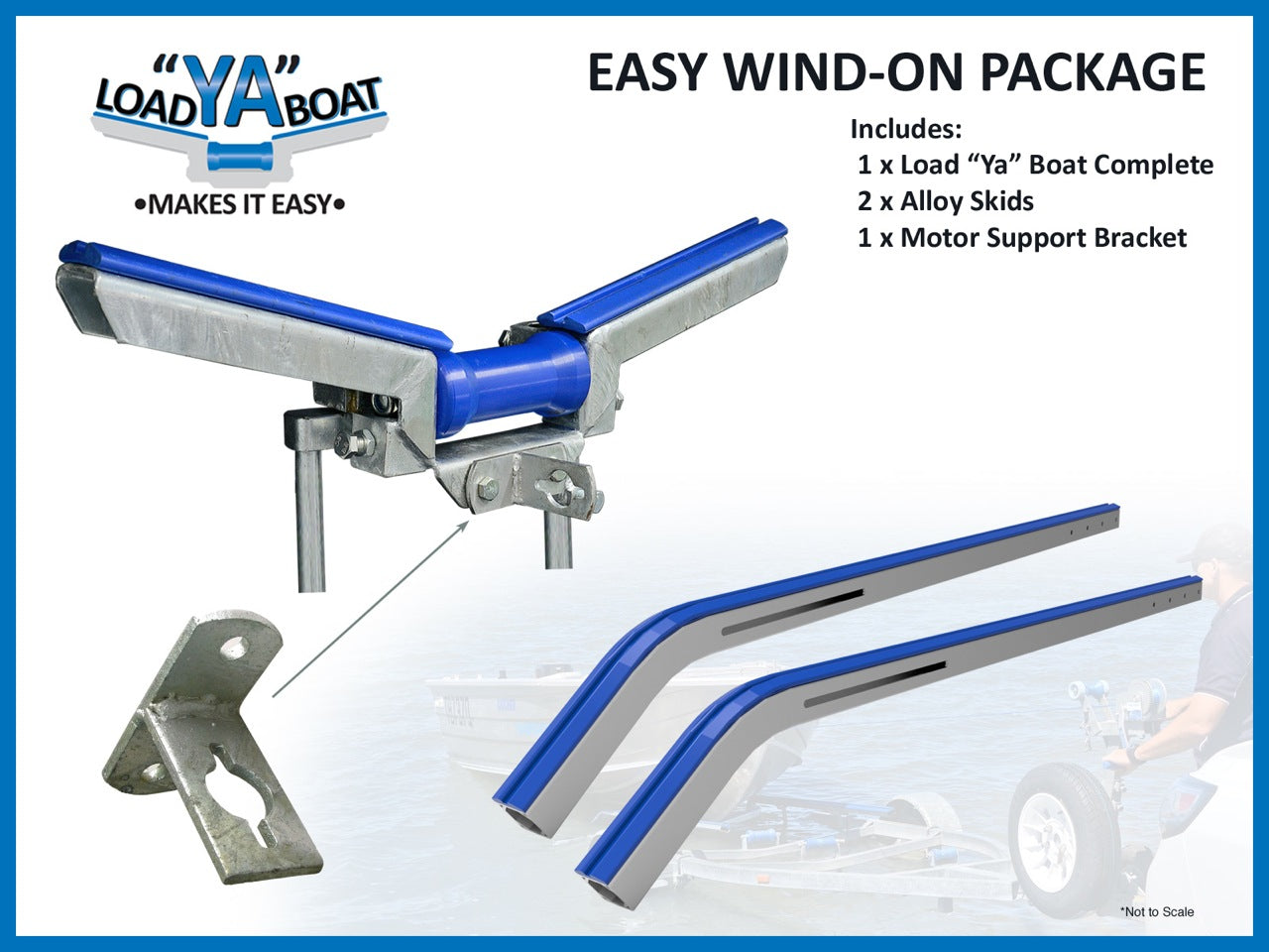 LOAD YA BOAT EASY DRIVE ON PACKAGE. 1 X LYB 2 X LYB ALLOY SKIDS