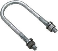 50RND X 5 1/2" GALV U/BOLT WITH NUTS & WASHERS