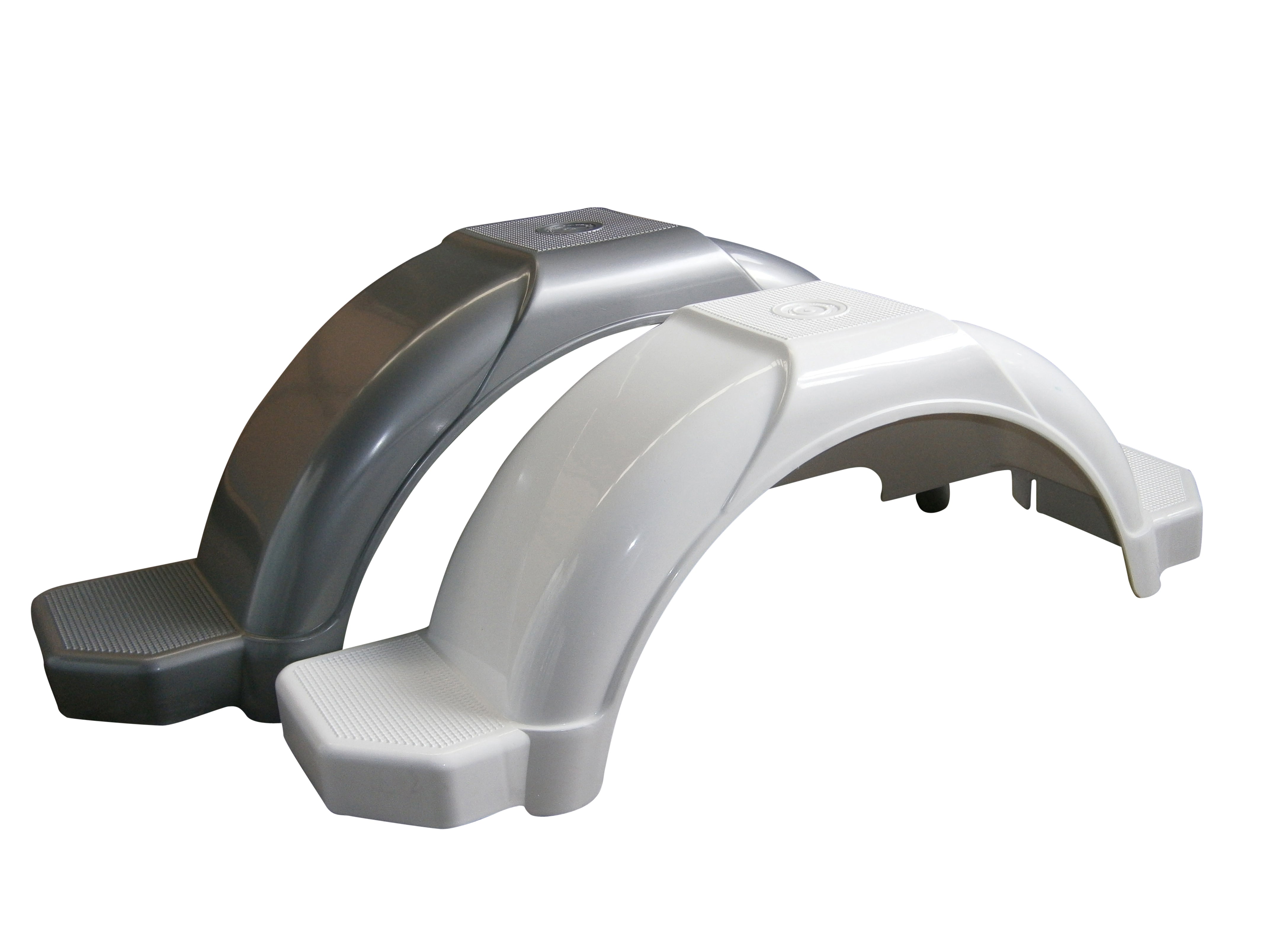 13" SILVER PLASTIC MUDGUARD WITH MUDFLAP