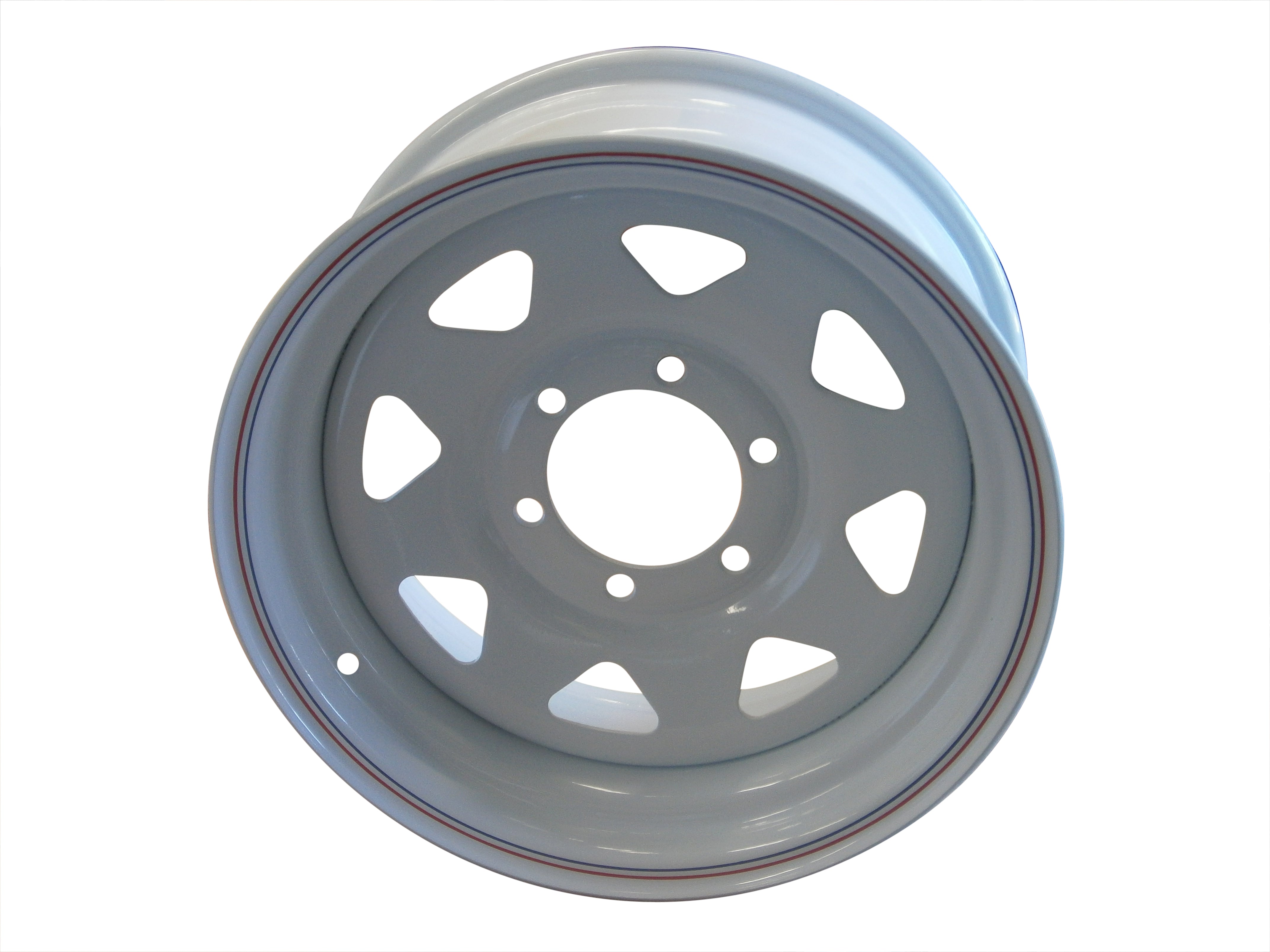 16" X 7 WHITE SUNRASIA RIM ONLY 6 STUD L/CRUISER - RATED TO 3200 LBS (1450 KG)
