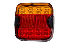 W/V CRL10 SQ LED TAILLIGHTS 12 / 24V - WITH BUILT IN N/PLATE LIGHT ( SOLD AS PAIR ) CTA (CRL10RH 060760 CRL10LH 060759)