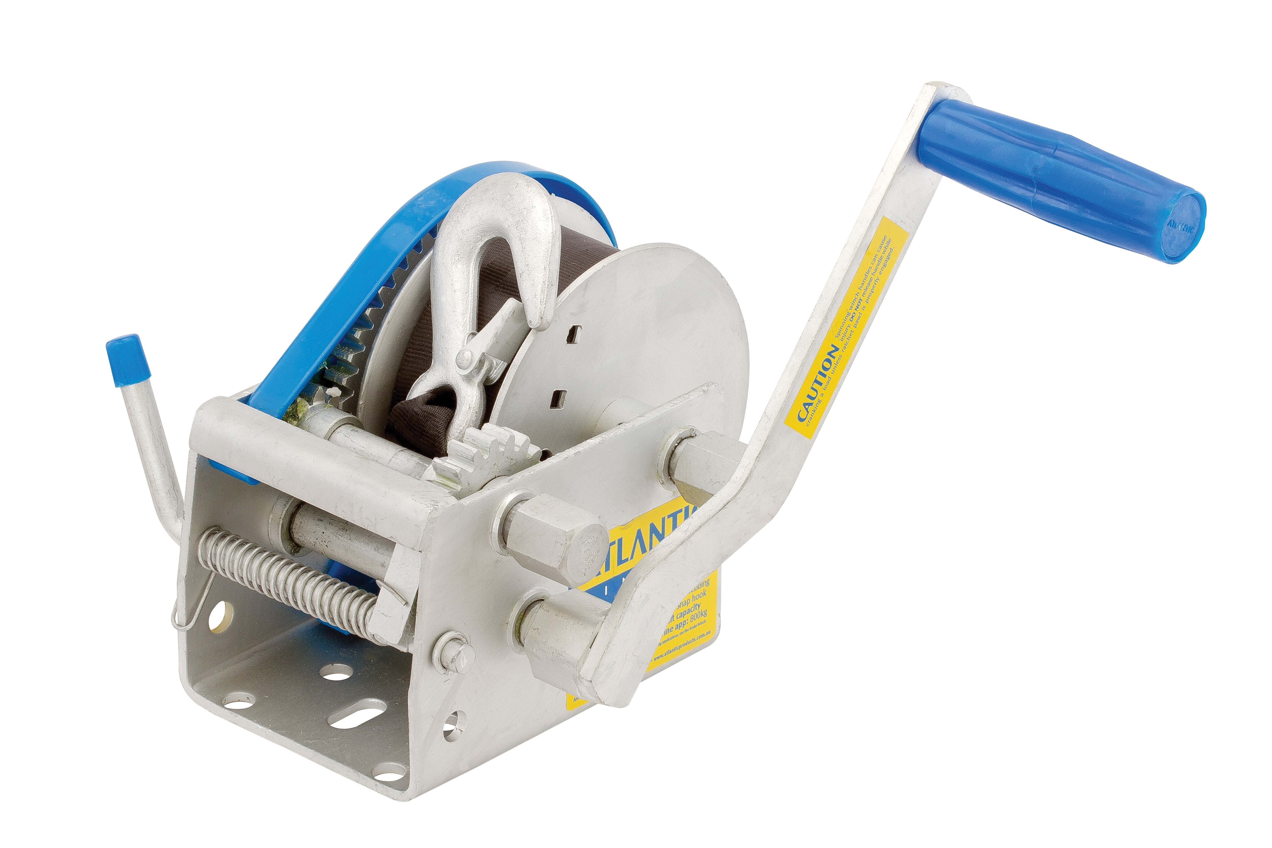 ( MW208W) 1135kg MARINE WINCH 10-1 5-1 1-1 WITH 7.62M WEBBING AND SNAP HOOK