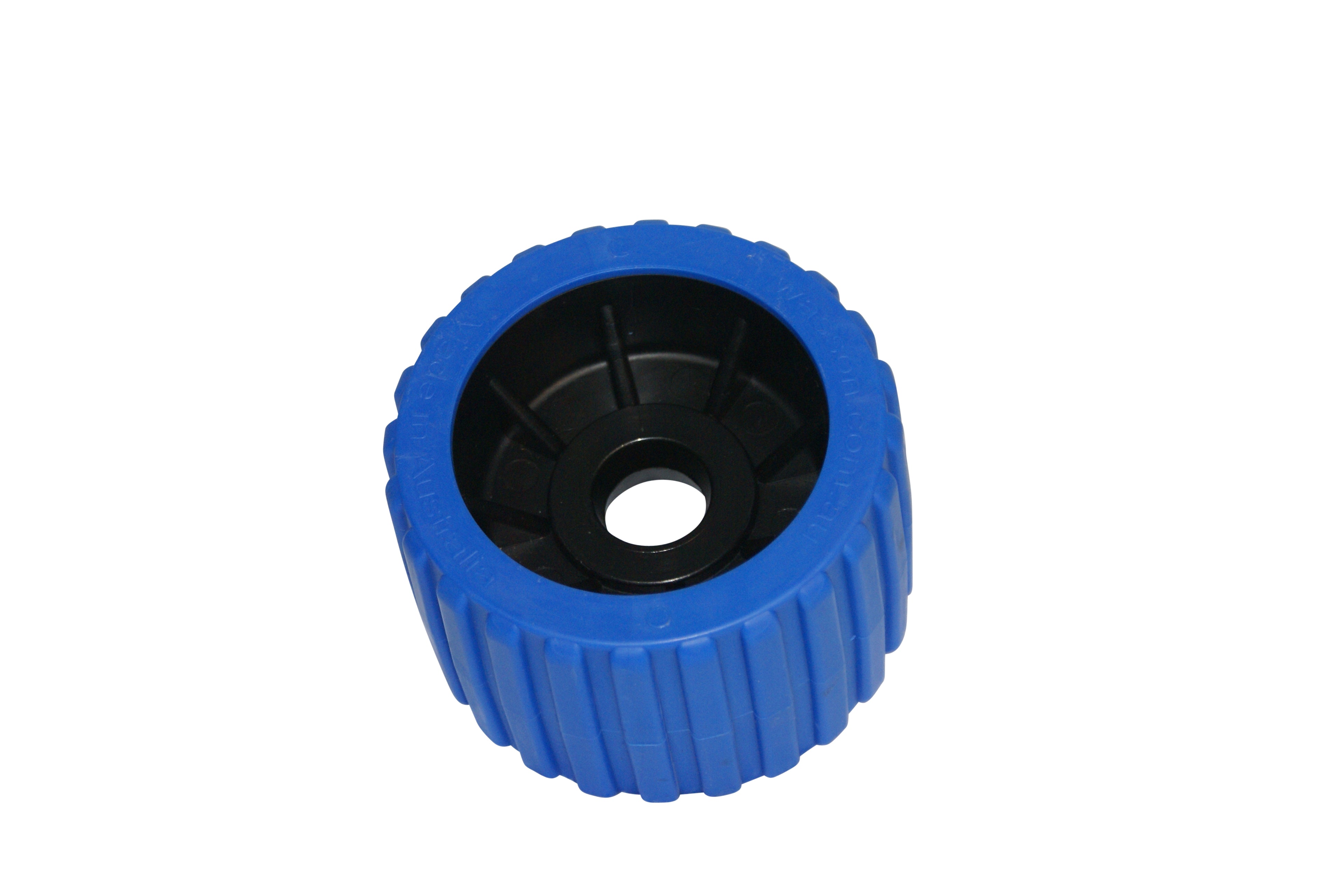 4 X 3 BLUE RIBBED WOBBLE ROLLER - 22MM