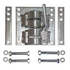 MANUTEC - GALV DOUBLE CLAMP WITH BOLT ON KIT SUIT DRAWBAR 50 X 100MM , 50 X 125MM , 50 X 150MM.