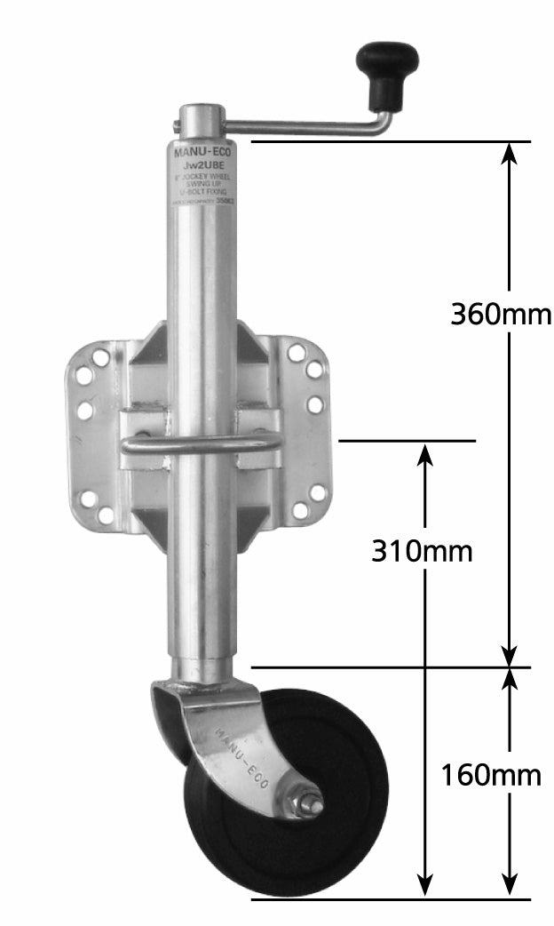 6" MULTI FIT SWING UP JOCKEY WHEEL