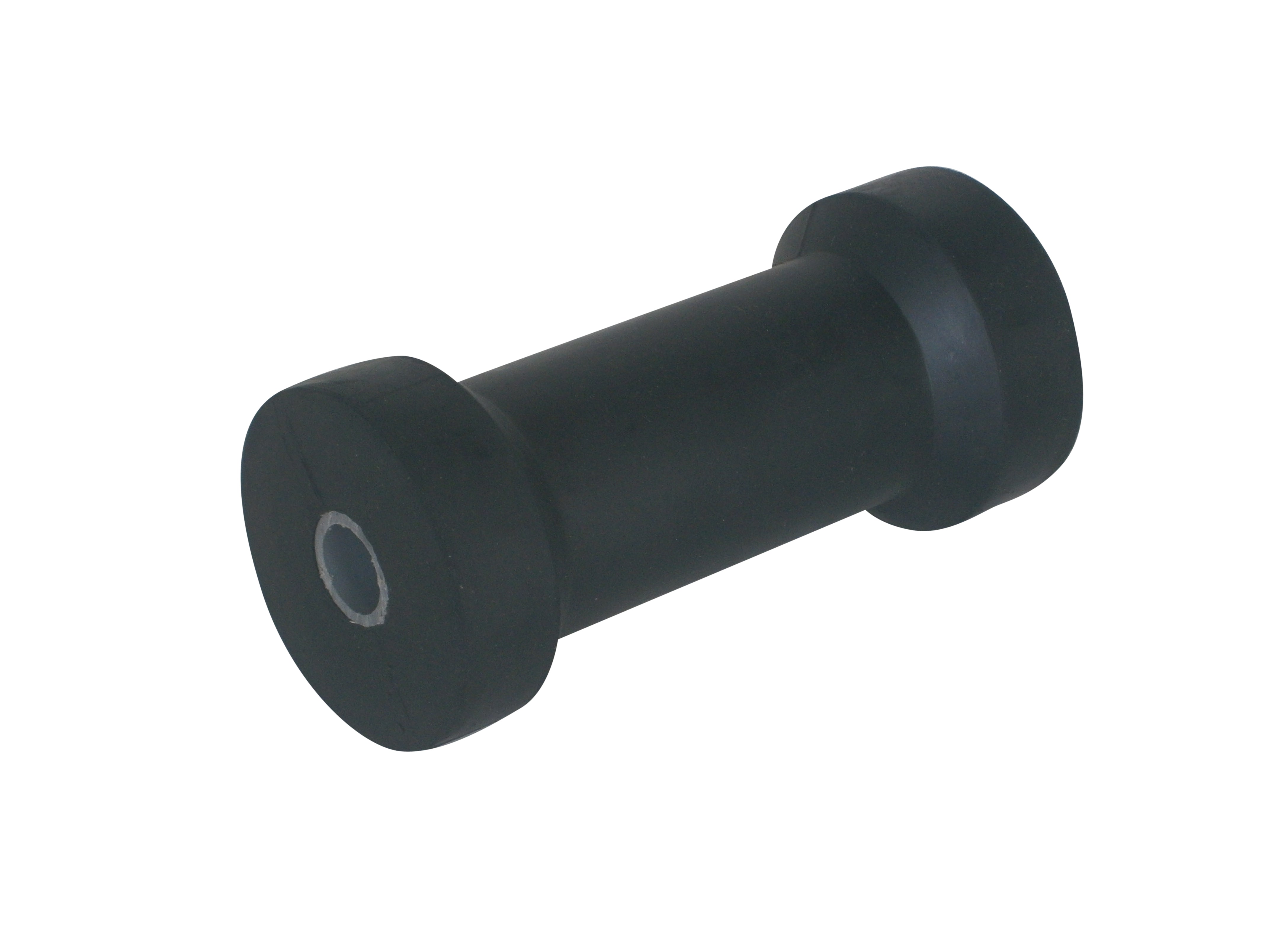 6' KEEL ROLLA WIH MOULDED  5/8' BUSH {BLACK RUBBER}