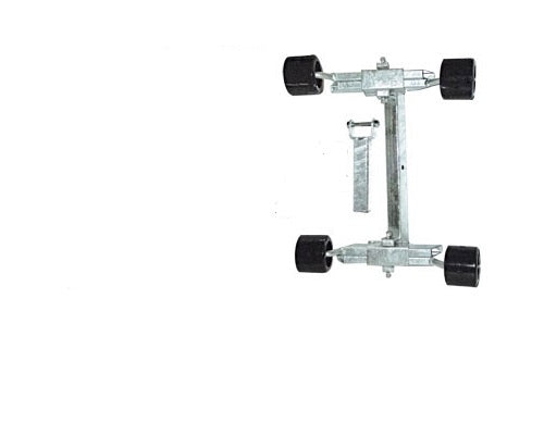 QUAD POSTS WOBBLE ROLLER ASSEMBLEY 1 X BASE, 4 X ARMS, 2 X PLATES, 2 X BOLTS, 4 X U/BOLTS (NO ROLLERS OR WOOD YOKES SUPPLIED)