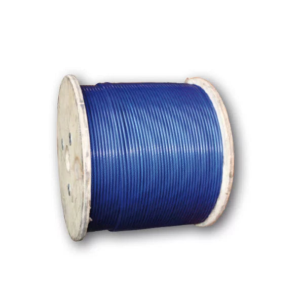 BLUE PLASTIC PVC COATED WIRE - 6MM