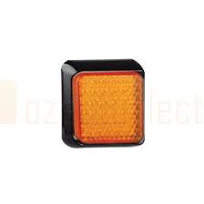 80AM - 12/24V INDICATOR. 80MM X 80MM LENSE WITH BLACK BRACKET - BLISTER PACK