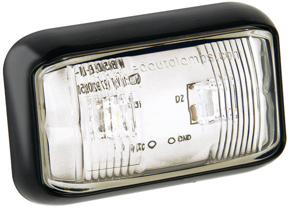 ( 58WMB ) WHITE - CLEARANCE LIGHTS ( 12 / 24V ) - 2LED (CTA-060028)