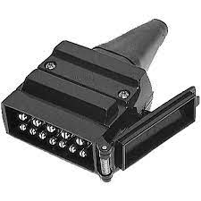 12 PIN FLAT PLASTIC PLUG ( ARK = FPP12 OR WHITEVISION )