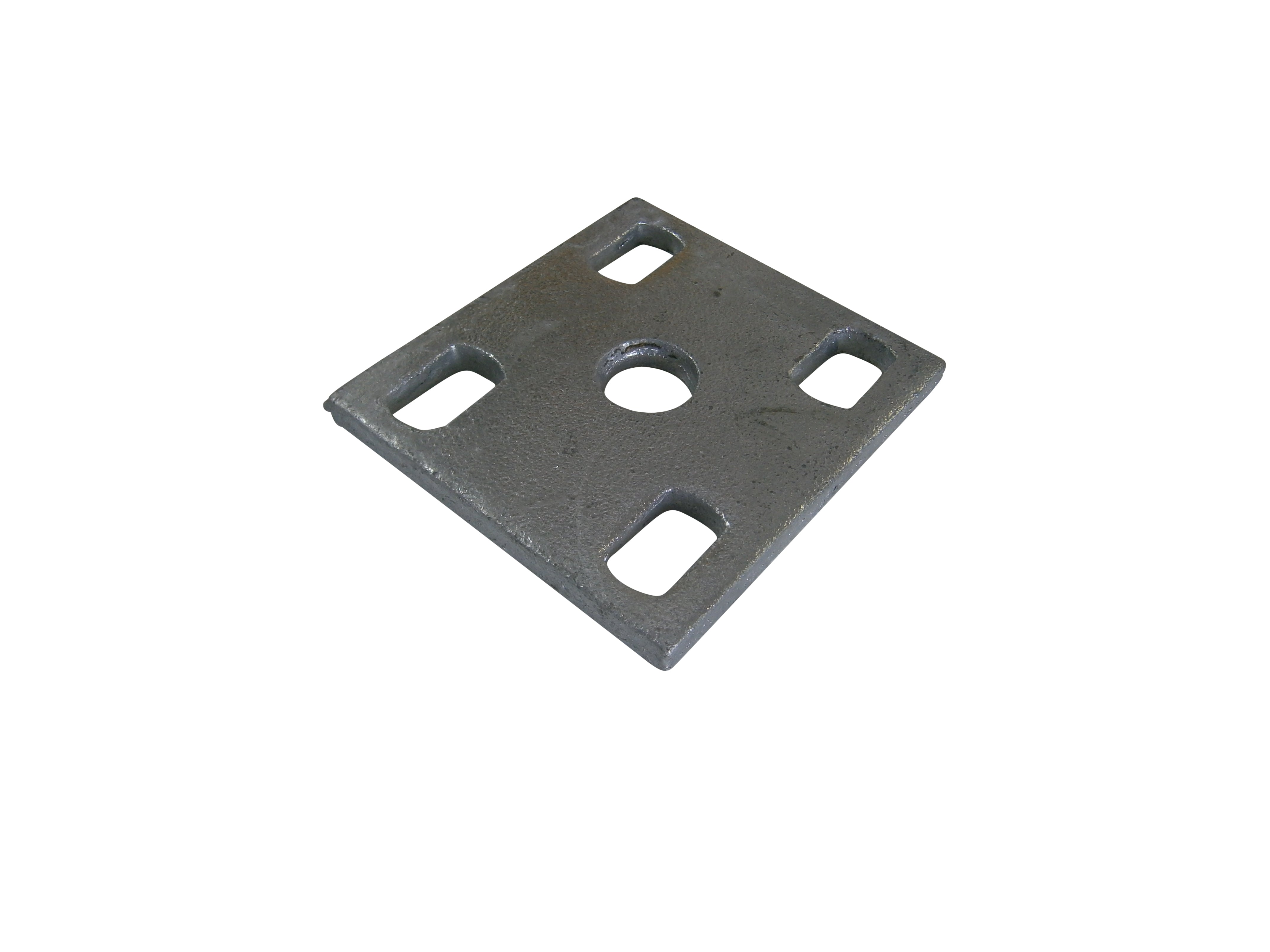 100 X 90 X 8mm FISH PLATE WITH SLOTTED HOLES -- SUIT 45MM SPRING & 1/2" UBOLTS