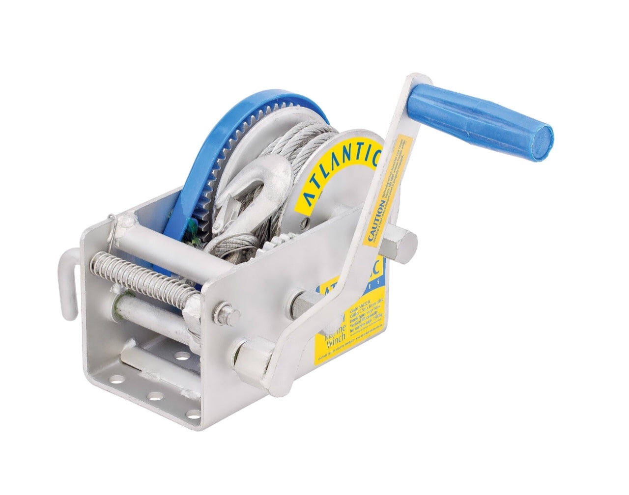 ( MW223C ) 1500kg MARINE WINCH 15-1 5-1 1-1 RATIO WITH 7.62M CABLE AND SNAP HOOK