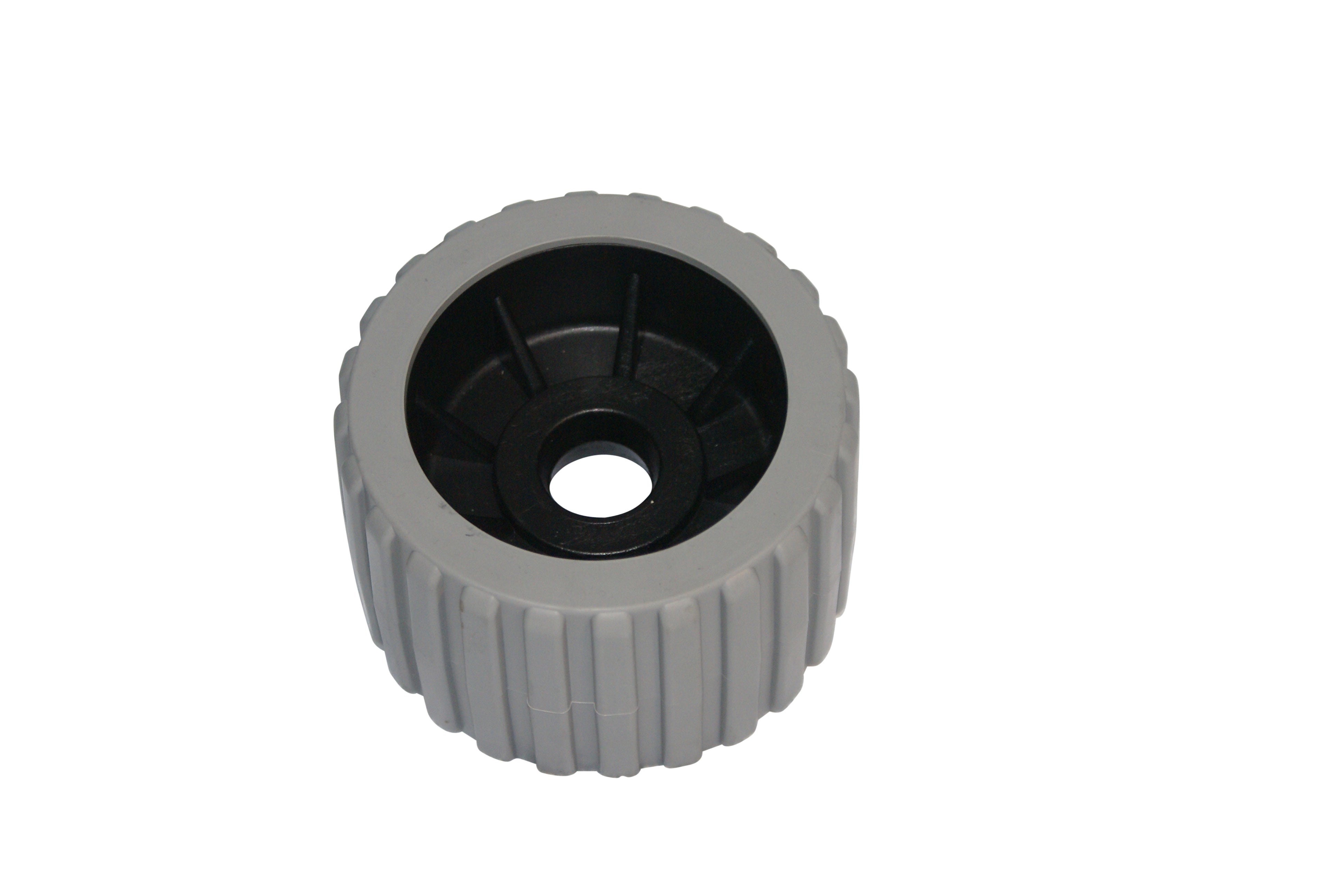 4 X 3 GREY RIBBED WOBBLE ROLLER - 22MM