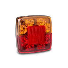 98BAR2 - STOP / TAIL / INDICATOR TWIN PACK - 12V 100MM X 100MM X 22MM ( NO NUMBER PLATE LIGHT )- BLISTER PACK ( ECE APPROVED )