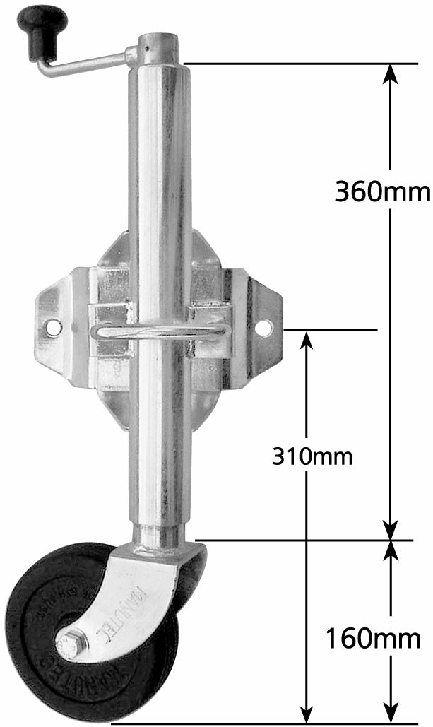 6" SWING UP JOCKEY WHEEL   {SWING UP}