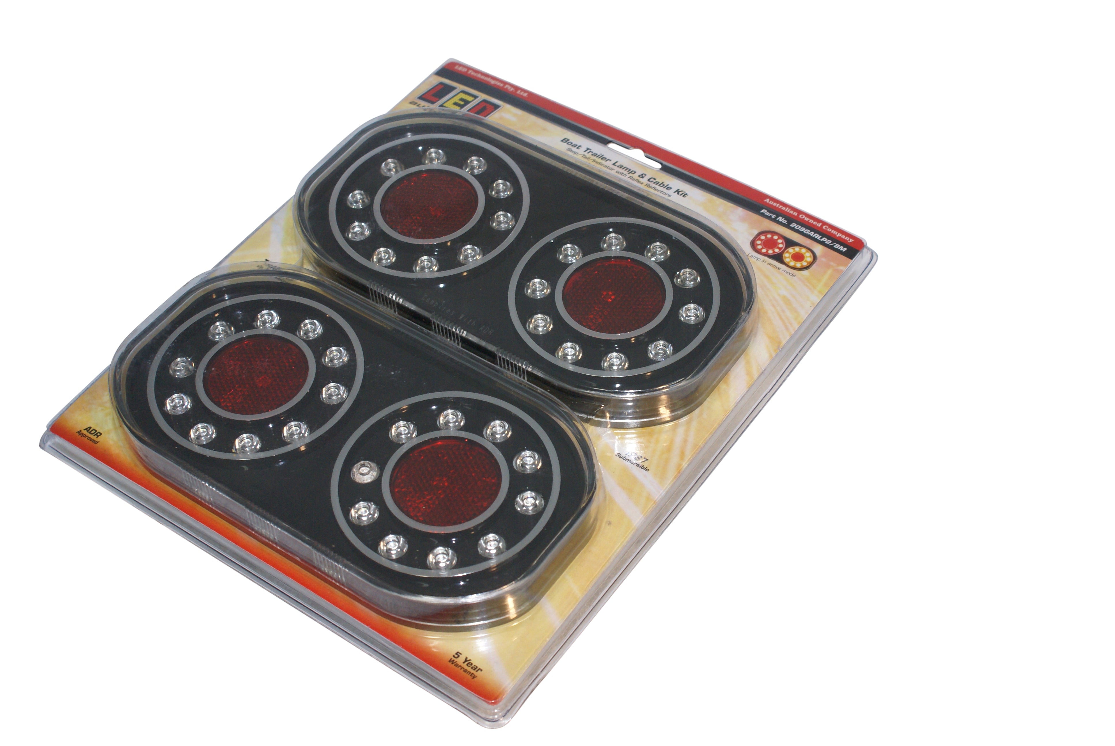 209GARLP2 - 12V  TWIN PACK LIGHTS 210 X 110 X 22MM ( CTA-060158 )