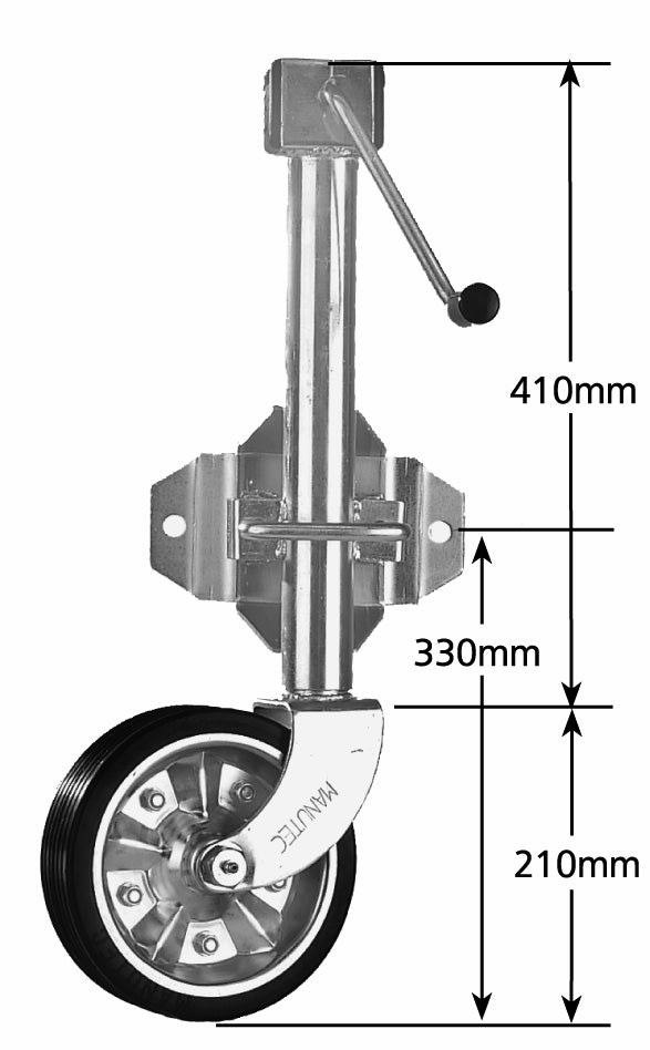 8" SIDE WIND JOCKEY WHEEL -- SWING UP