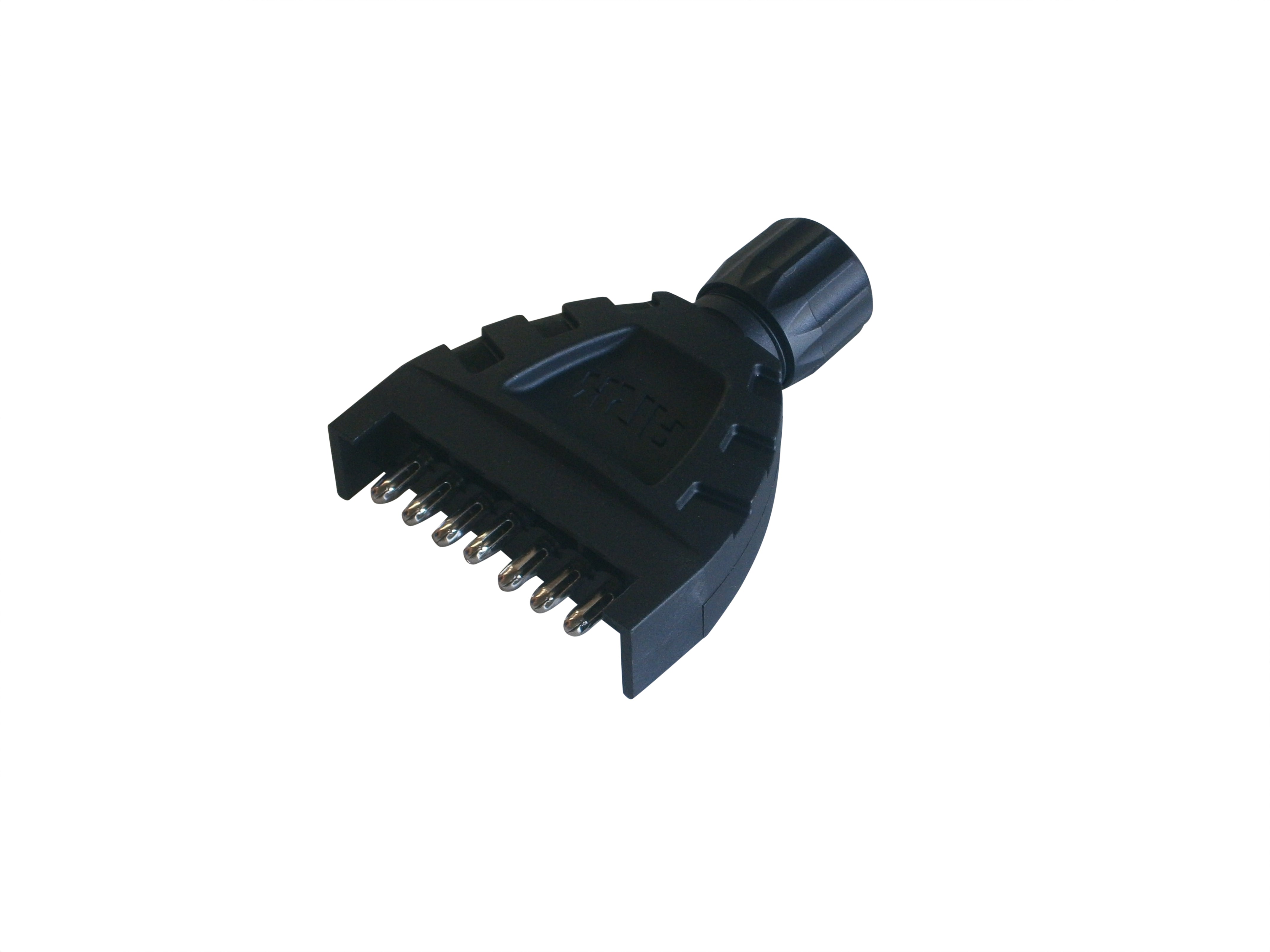 KT BRAND 7 PIN FLAT BLACK PLASTIC PLUG ( KT744 )