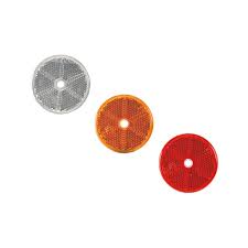 80MM ROUND REFLECTORS - AMBER