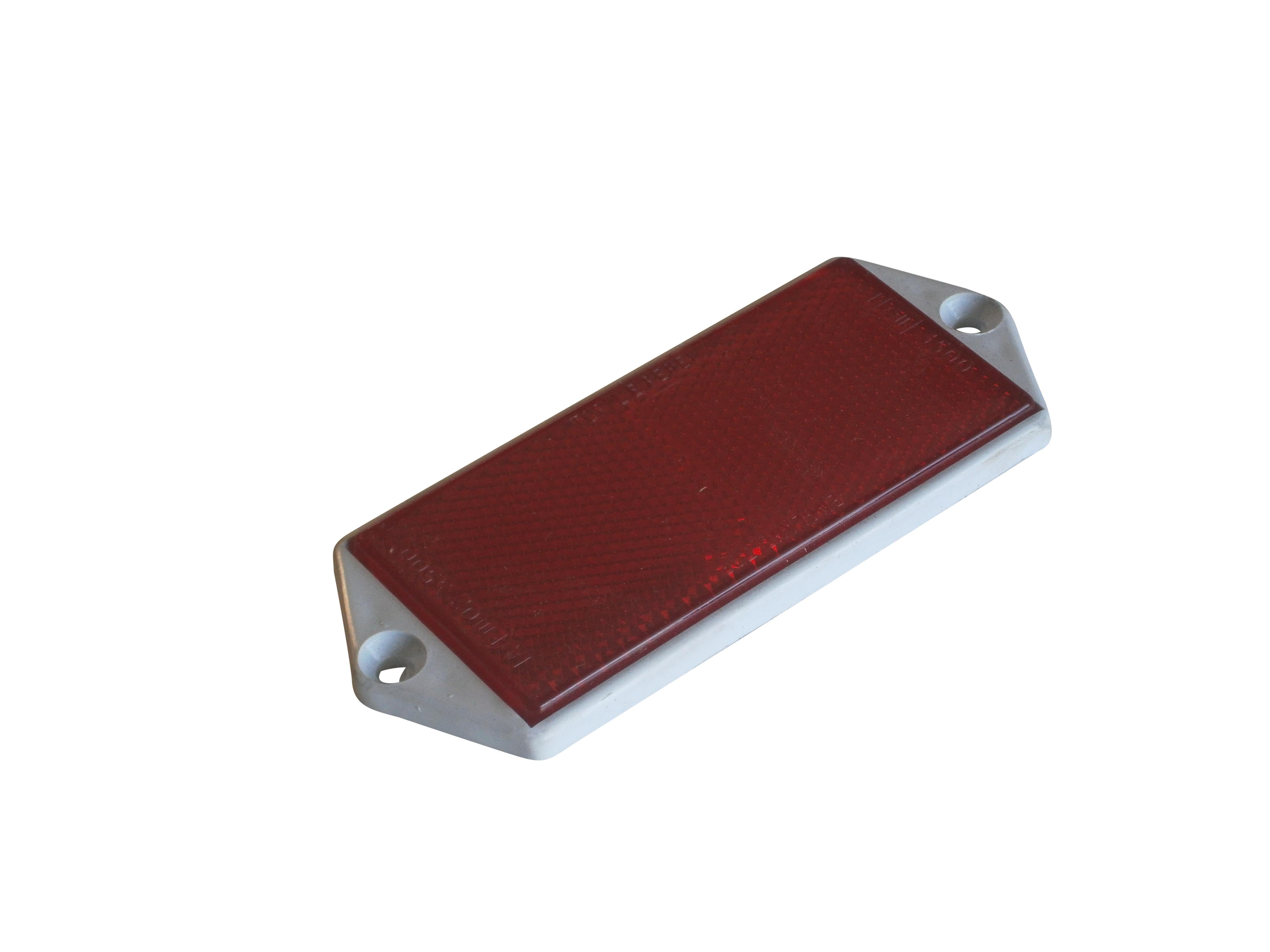 REFLECTORS LARGE RECTANGLE RIVET ON - RED