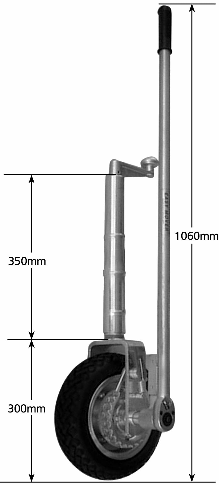 EASY MOVER JOCKEY WITH SINGLE SOLID PNUEMATIC WHEEL -- NO CLAMP