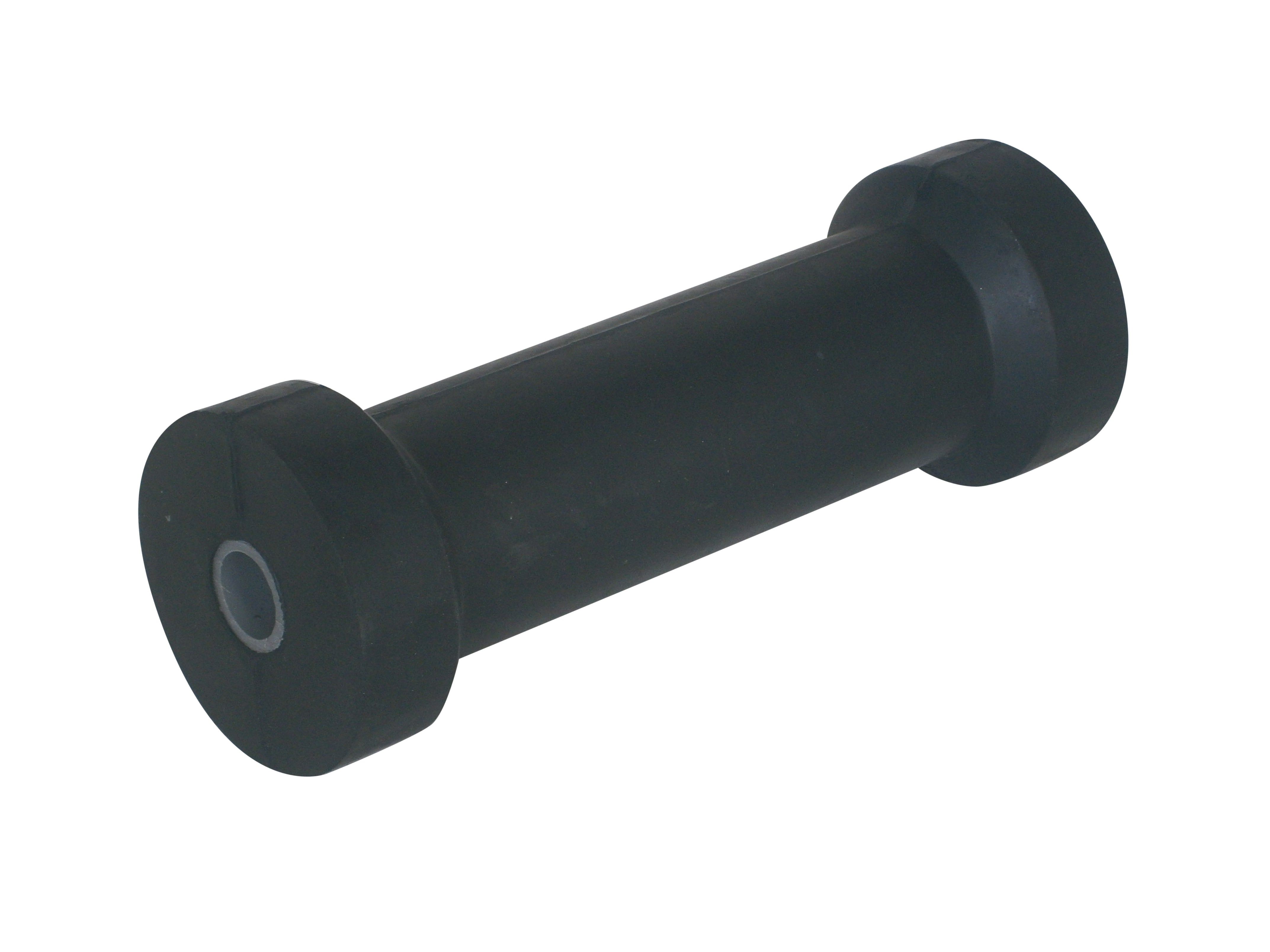 8' KEEL ROLLA WITH MOULDED 5/8' BUSH {BLACK RUBBER}