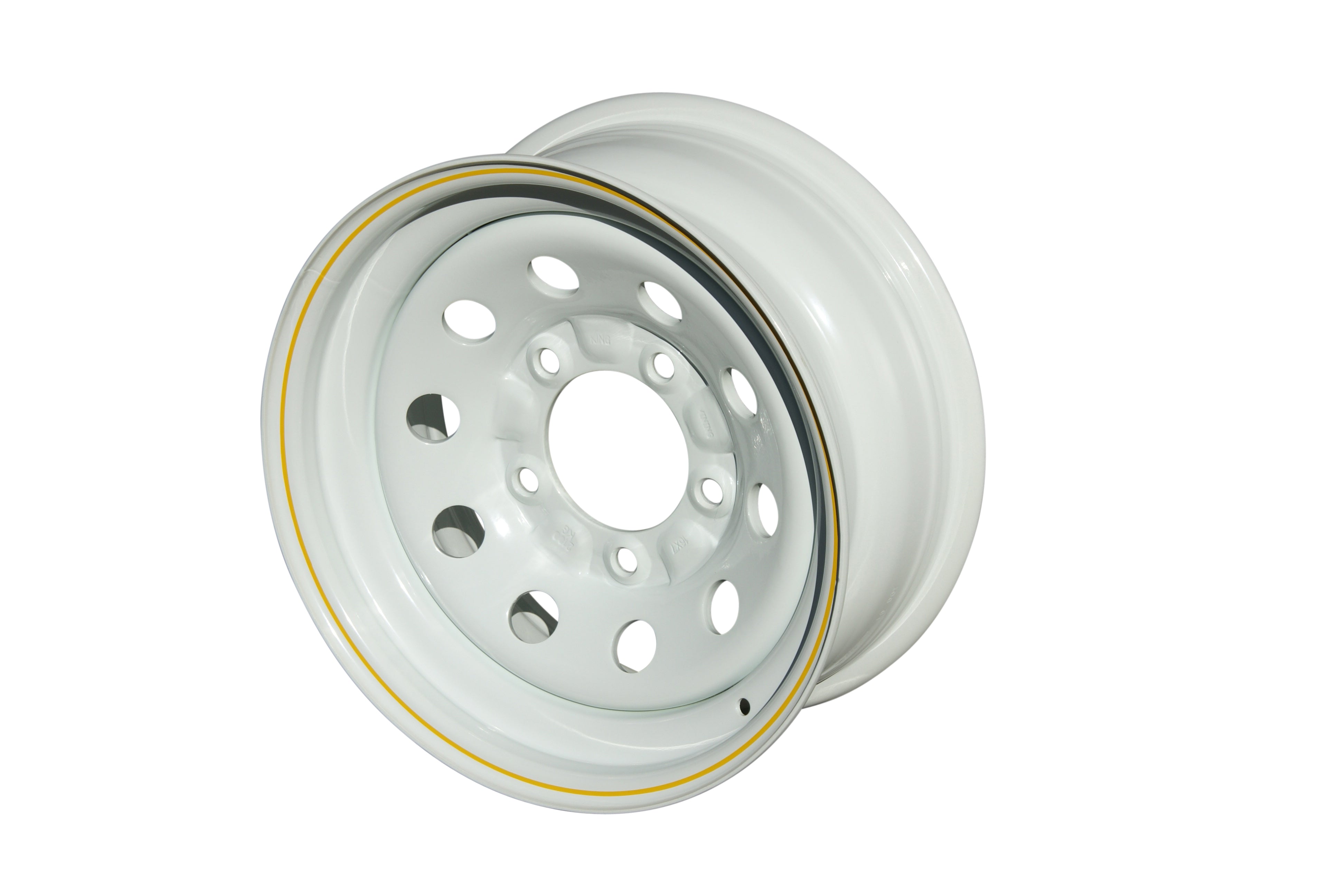 MINE SPEC 16 X 7 WHITE LC 6 RIM ( RATED 1800KG - ZERO OFFSET )