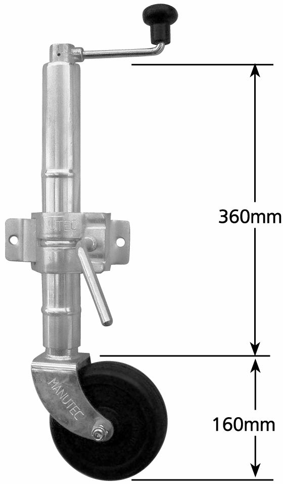 6" JOCKEY WHEEL  & CLAMP
