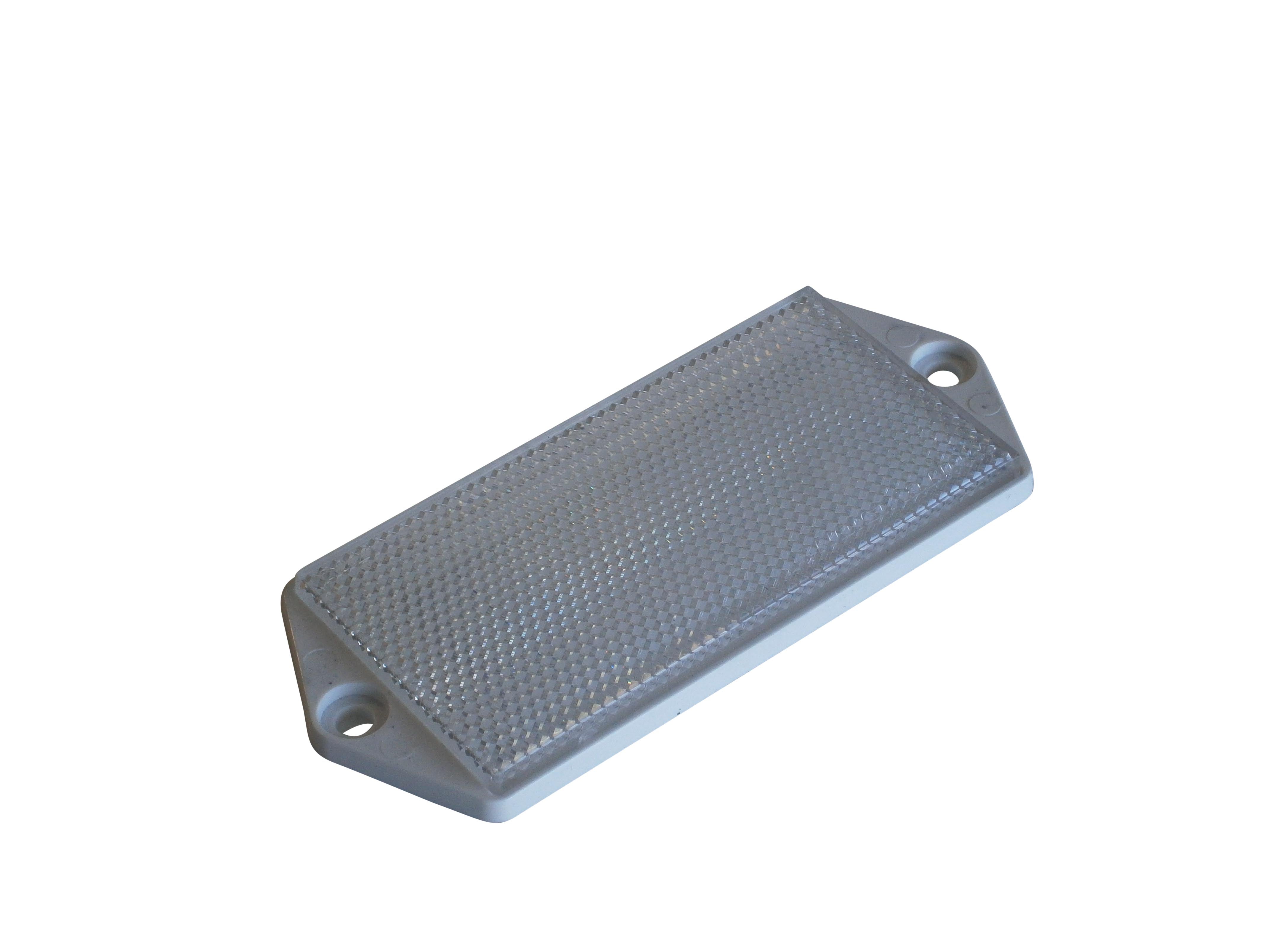 REFLECTORS LARGE RECTANGLE RIVET ON - WHITE