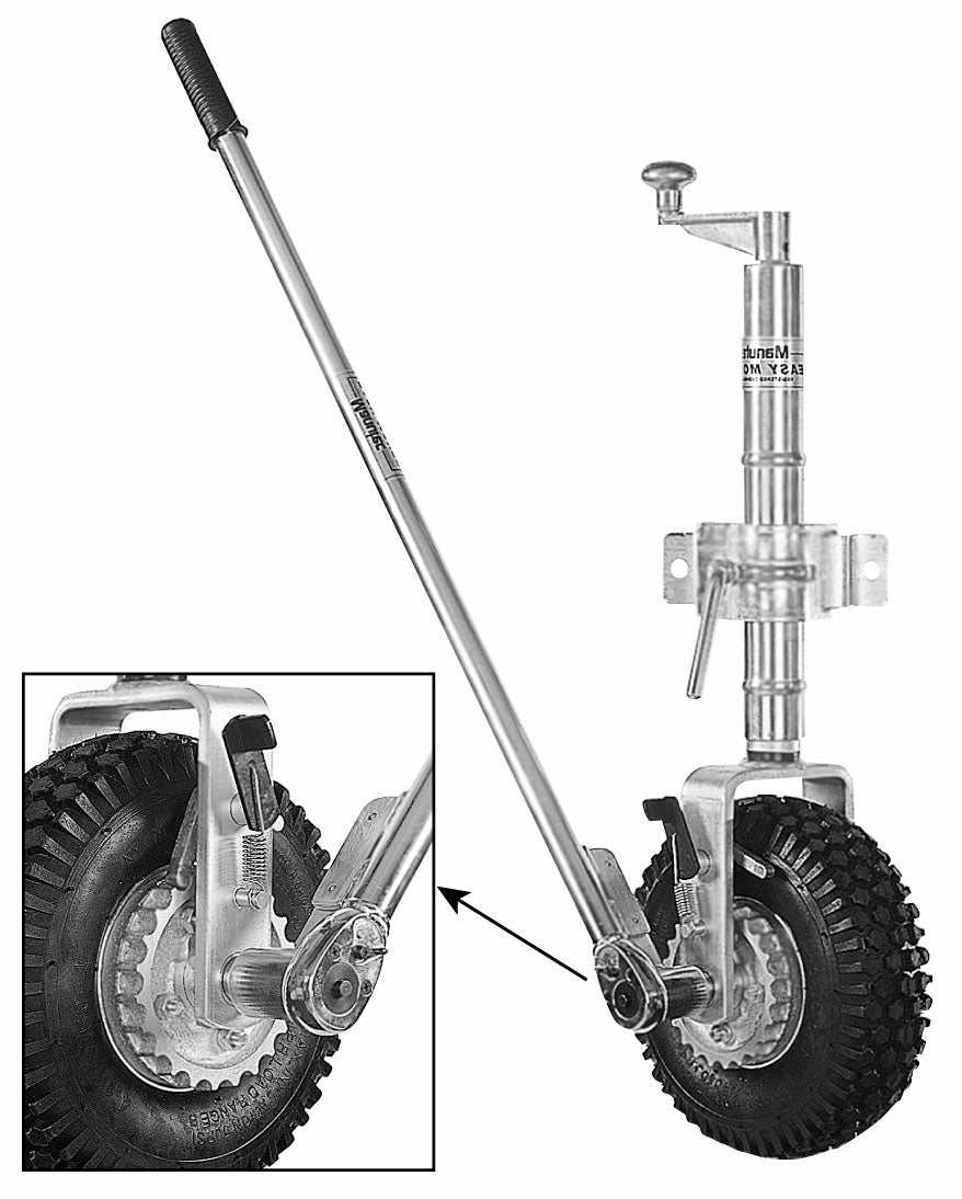 EASY MOVER PNEUMATIC JOCKEY WHEEL WITH CLAMP